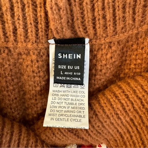 Shein Women’s Relaxed Fit Pull On Cozy Knit Cropped Joggers Copper Size Large - Picture 9 of 11